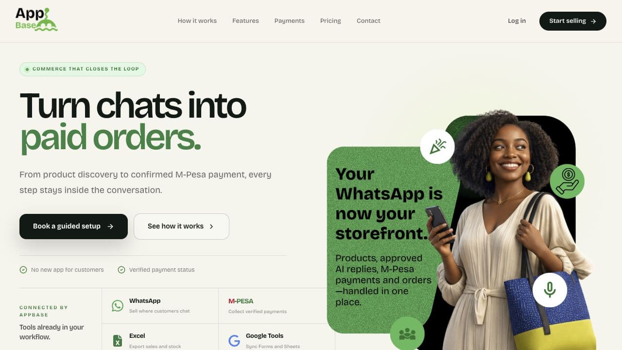 AppBase: WhatsApp Commerce product interface